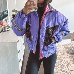 WEATHER TAMER Jacket Vintage Y2K size large purple jacket